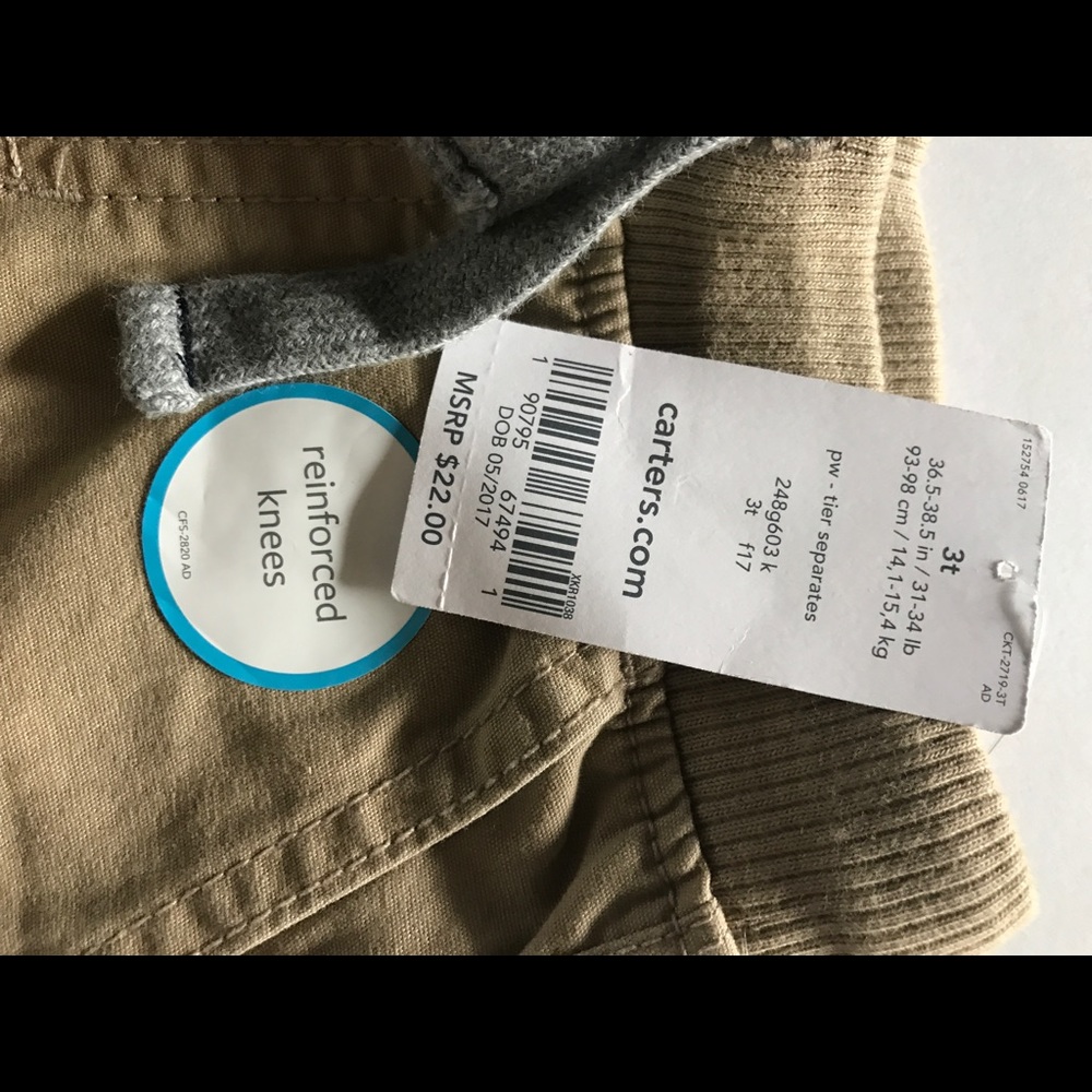 Carters reinforced knees jeans